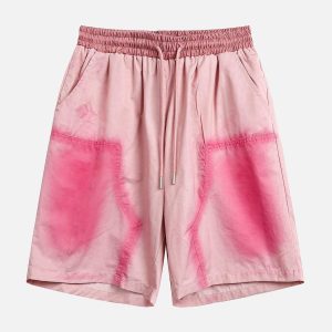 Concert Outfit High Street Spray Paint Casual Shorts