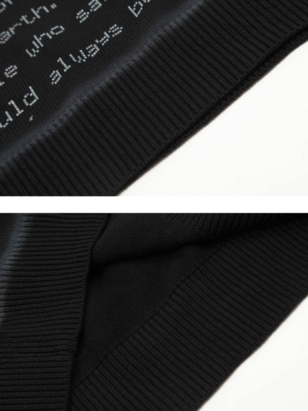 Concert Outfit High Street Spray Paint Letter Print Sweater Concert Outfit High Street Spray Paint Letter Print Sweater