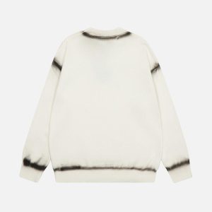 Concert Outfit High Street Spray Paint Letter Print Sweater