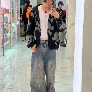 Concert Outfit High Street Star Washed Jeans