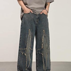 Concert Outfit High Street Star Washed Jeans