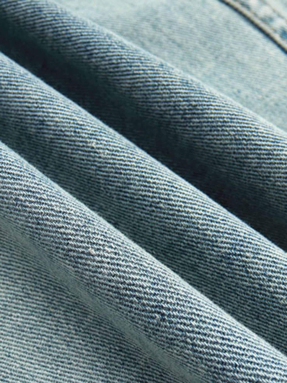 Concert Outfit High Street Washed And Worn Denim Hoodie Concert Outfit High Street Washed And Worn Denim Hoodie