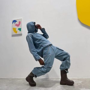 Concert Outfit High Street Washed Denim Hoodie