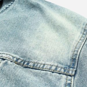 Concert Outfit High Street Washed Denim Hoodie