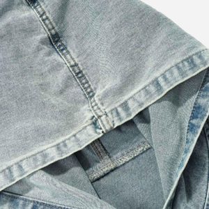 Concert Outfit High Street Washed Denim Hoodie