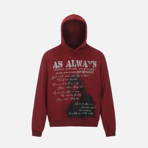 Concert Outfit High Street Washed Print Hoodie