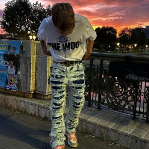 Concert Outfit High Street Washed Slim Fit Jeans