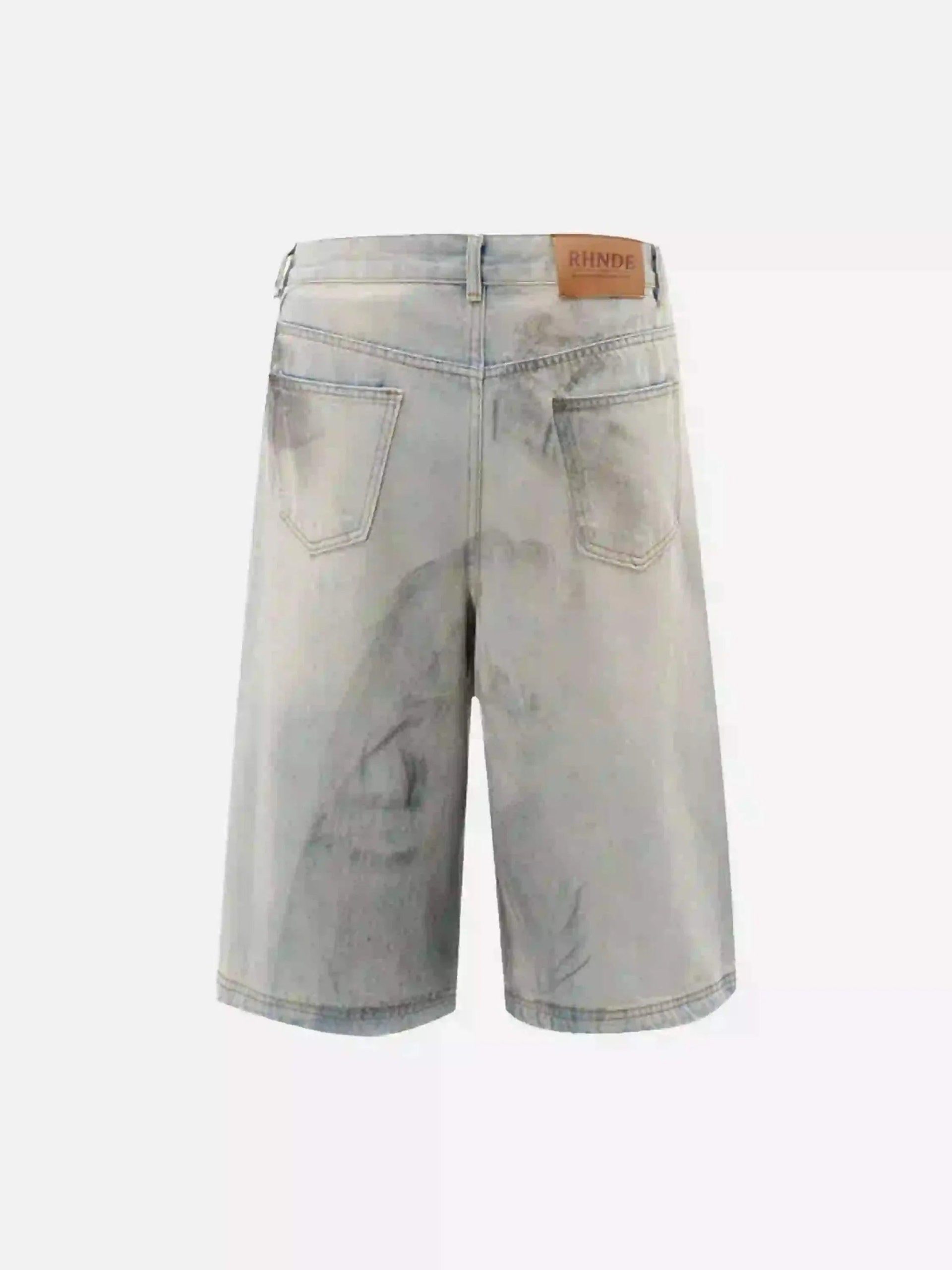 Concert Outfit High Street Yellow Mud Dyed Denim Shorts Concert Outfit High Street Yellow Mud Dyed Denim Shorts