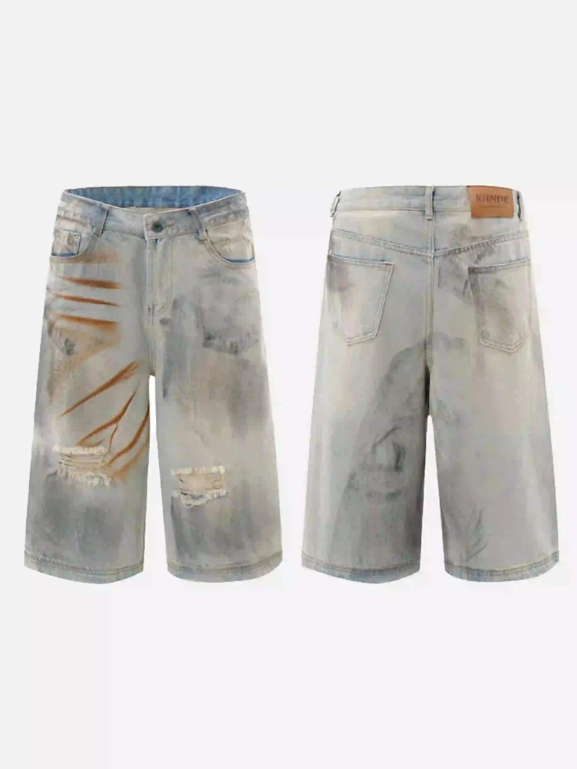 Concert Outfit High Street Yellow Mud Dyed Denim Shorts Concert Outfit High Street Yellow Mud Dyed Denim Shorts