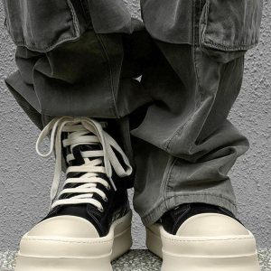 Concert Outfit High-Top Side Zipper Platform Sneakers