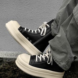 Concert Outfit High-Top Side Zipper Platform Sneakers