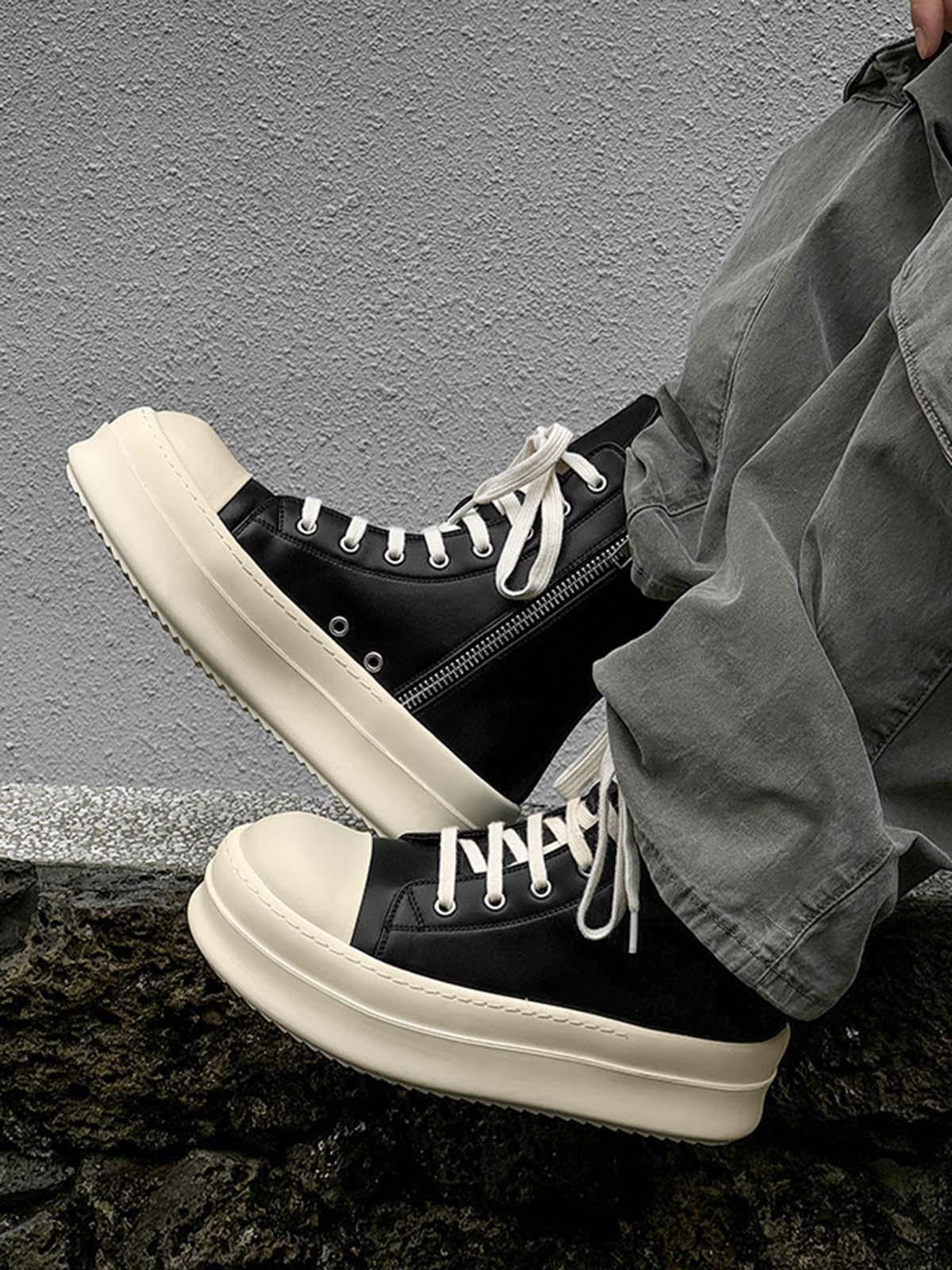 Concert Outfit High-Top Side Zipper Platform Sneakers Concert Outfit High-Top Side Zipper Platform Sneakers