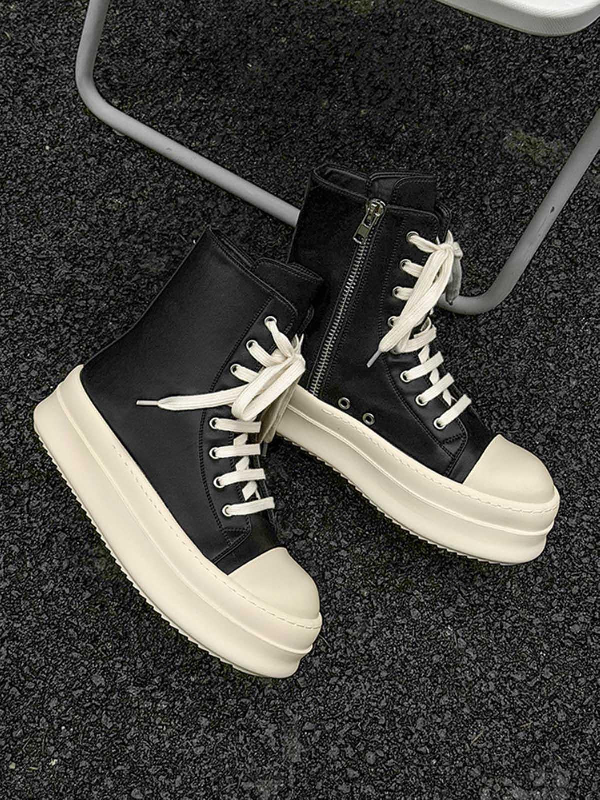 Concert Outfit High-Top Side Zipper Platform Sneakers Concert Outfit High-Top Side Zipper Platform Sneakers