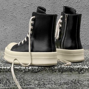 Concert Outfit High-Top Side Zipper Platform Sneakers