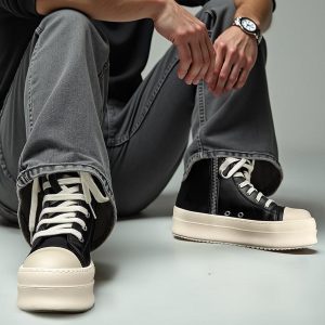 Concert Outfit High-Top Side Zipper Platform Sneakers