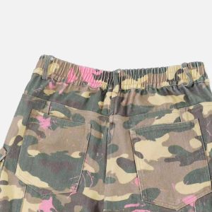 Concert Outfit Hip-Hop Camouflage Cargo Pants with Multi-Pockets
