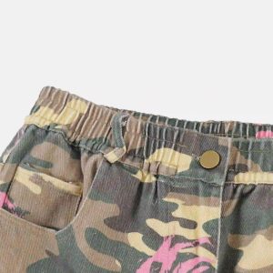 Concert Outfit Hip-Hop Camouflage Cargo Pants with Multi-Pockets