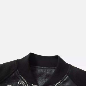 Concert Outfit Hip Hop Gothic Embroidered Baseball Jacket