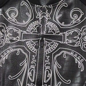 Concert Outfit Hip Hop Gothic Embroidered Baseball Jacket