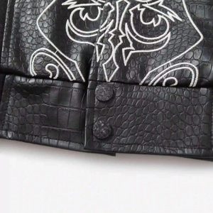 Concert Outfit Hip Hop Gothic Embroidered Baseball Jacket