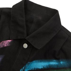 Concert Outfit Hip-Hop Hand-Painted Graffiti Denim Jacket