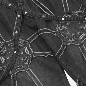 Concert Outfit Hip-Hop High Street Spider Web Jeans