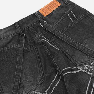 Concert Outfit Hip-Hop High Street Spider Web Jeans