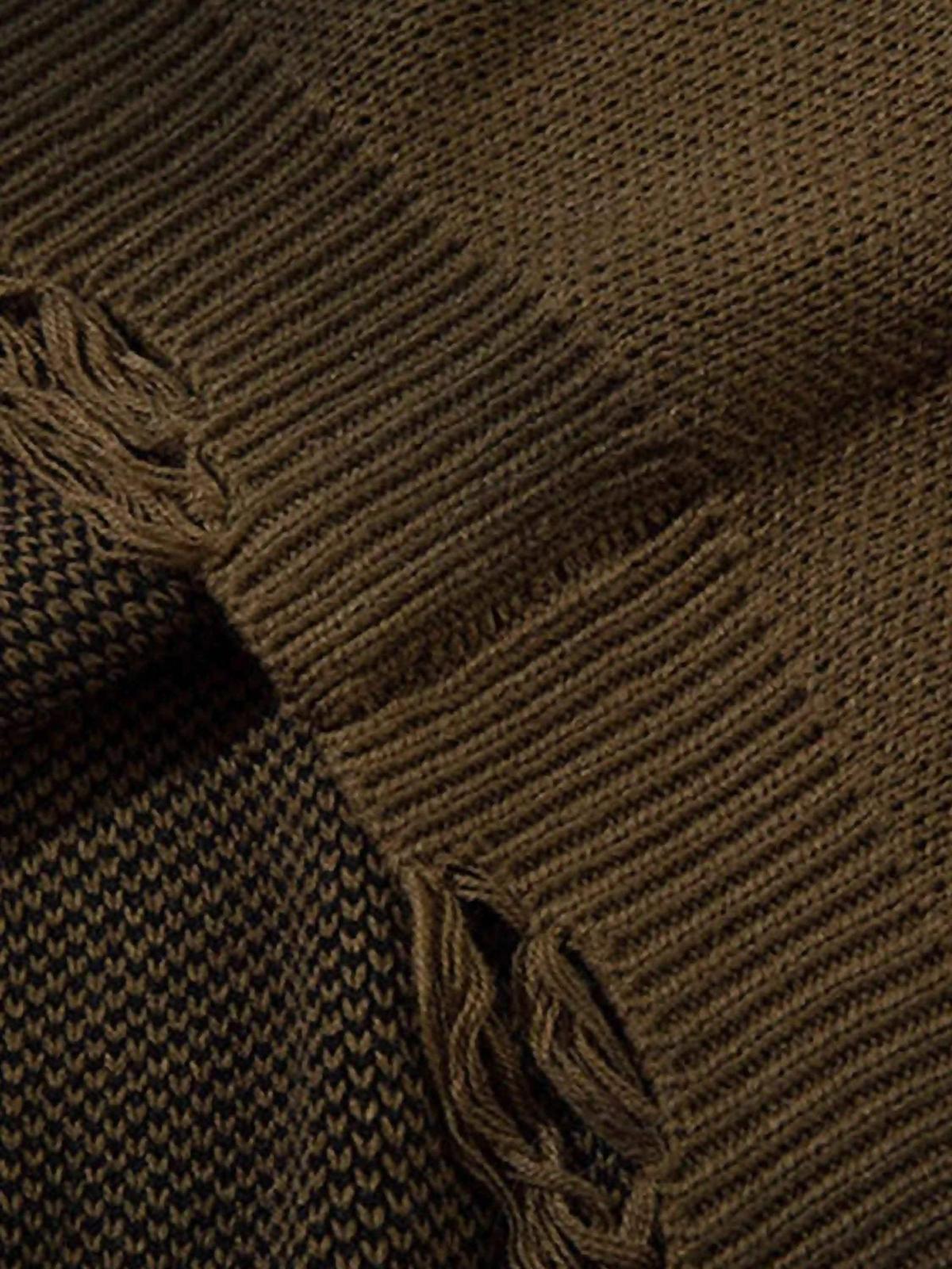 Concert Outfit Hip-Hop Lazy Style Butterfly Jacquard Ripped Sweater Concert Outfit Hip-Hop Lazy Style Butterfly Jacquard Ripped Sweater