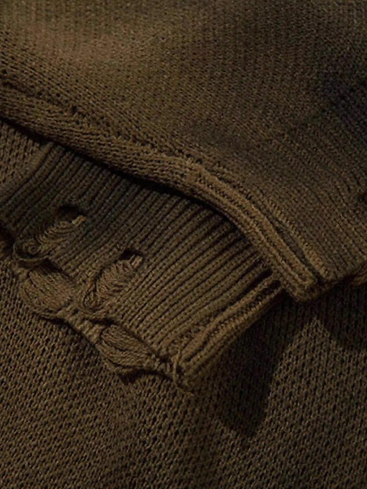 Concert Outfit Hip-Hop Lazy Style Butterfly Jacquard Ripped Sweater Concert Outfit Hip-Hop Lazy Style Butterfly Jacquard Ripped Sweater