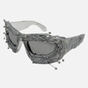 Concert Outfit Hip Hop Punk Beaded Sunglasses