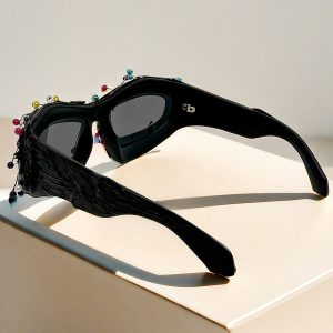 Concert Outfit Hip Hop Punk Beaded Sunglasses