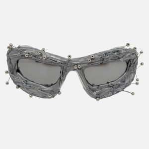 Concert Outfit Hip Hop Punk Beaded Sunglasses