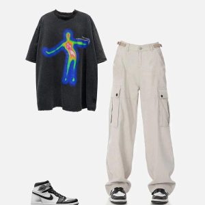 Concert Outfit Hip Hop Straight Cargo Pants