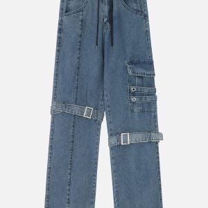 Concert Outfit Hip Hop Straps Jeans