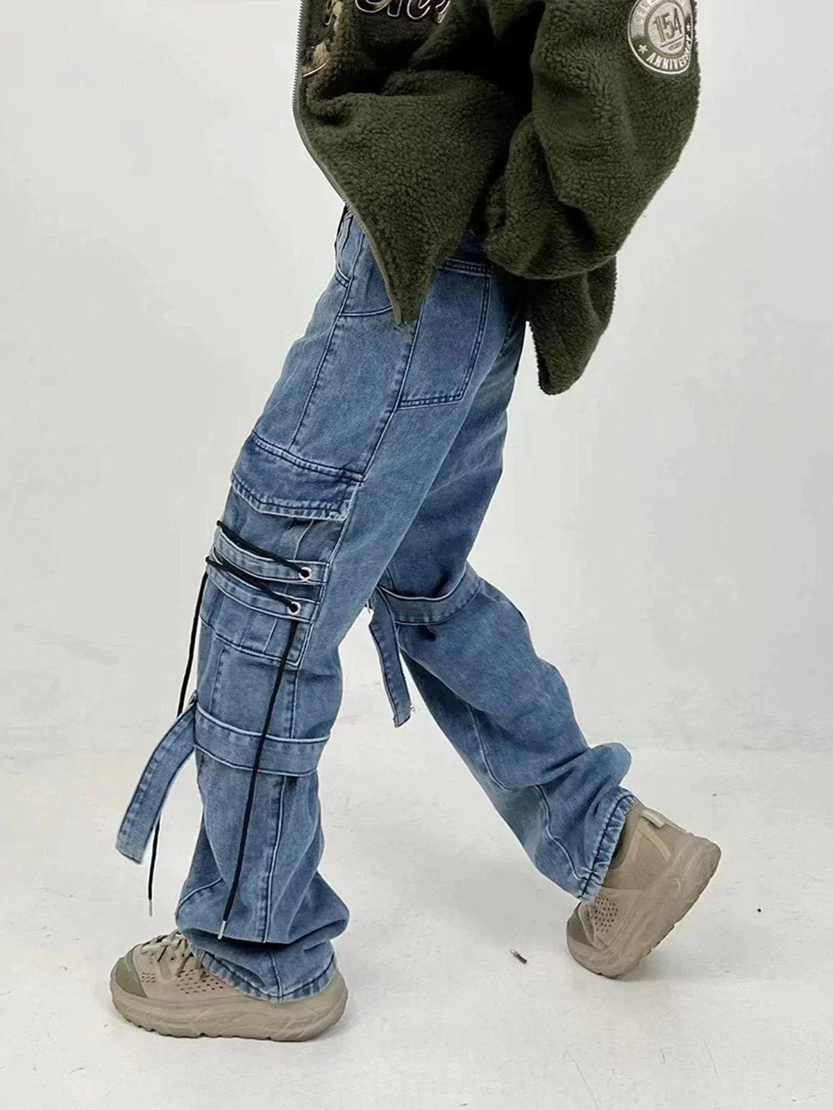 Concert Outfit Hip Hop Straps Jeans Concert Outfit Hip Hop Straps Jeans