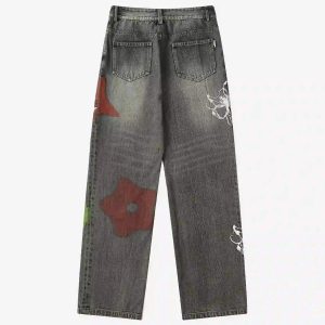 Concert Outfit Hip Hop Street Graffiti Jeans