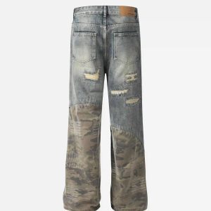 Concert Outfit Hip Hop Street Heavy Duty Ripped Jeans