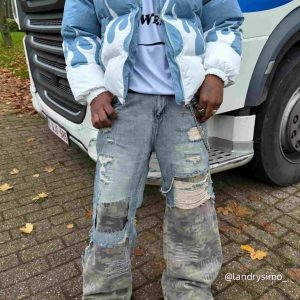 Concert Outfit Hip Hop Street Heavy Duty Ripped Jeans