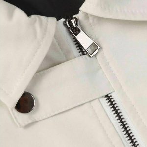 Concert Outfit Hip Hop Street Patches Flame Lapel Jacket