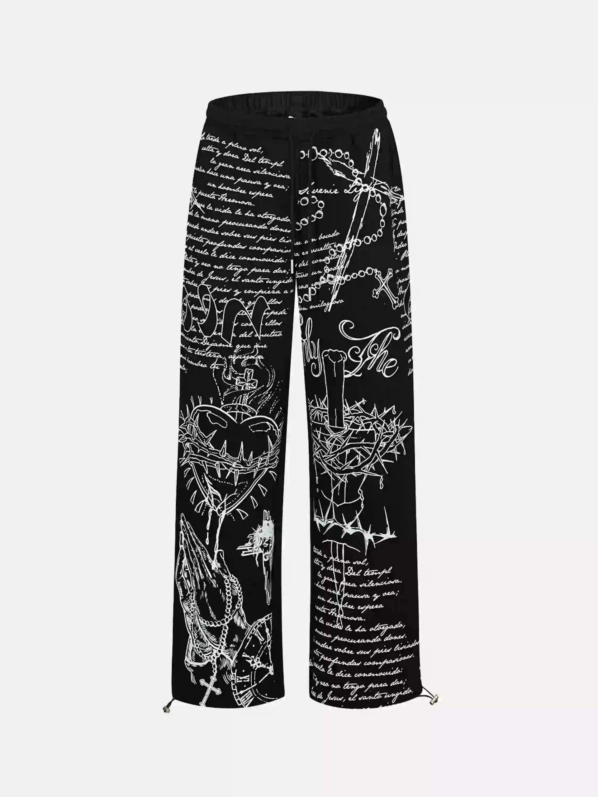 Concert Outfit Hip-Hop Street Print Casual Pants Concert Outfit Hip-Hop Street Print Casual Pants