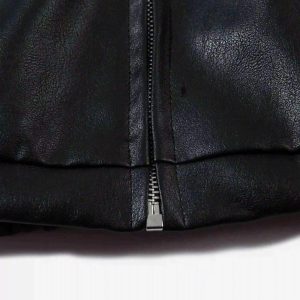 Concert Outfit Hip-Hop Street Style Stitching Pu Motorcycle Jacket
