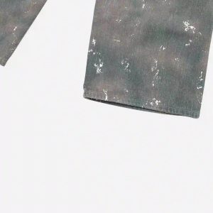 Concert Outfit Hip-Hop Style Ink-Splashed Camouflage Y2K Jeans