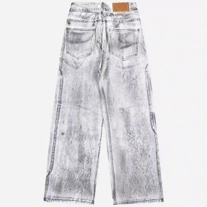 Concert Outfit Hip-Hop Style Painted Dirty Jeans