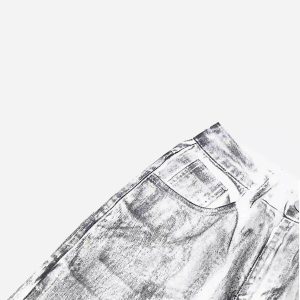 Concert Outfit Hip-Hop Style Painted Dirty Jeans