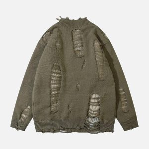 Concert Outfit Hole Fake Two Cardigan