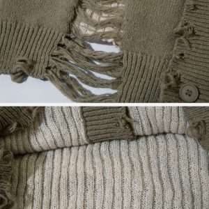 Concert Outfit Hole Fake Two Cardigan