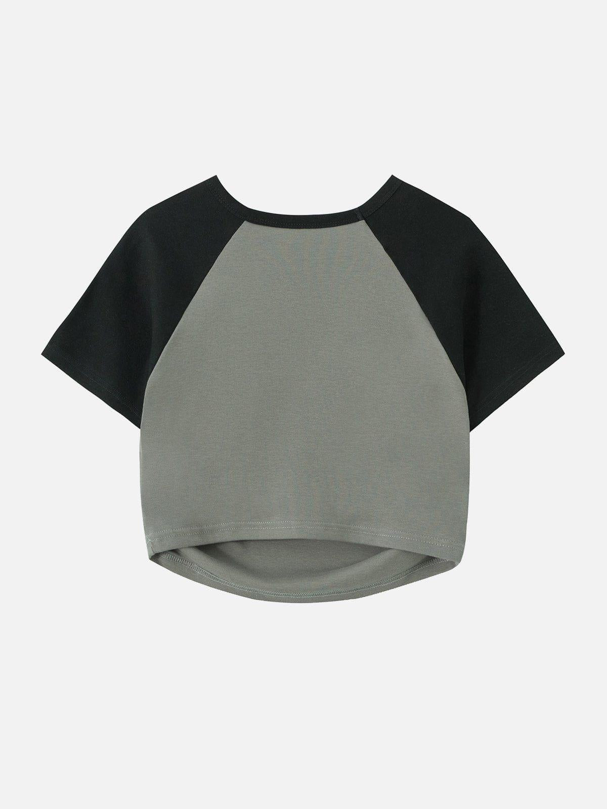 Concert Outfit Hollow Embroidery Pleating Tee Concert Outfit Hollow Embroidery Pleating Tee