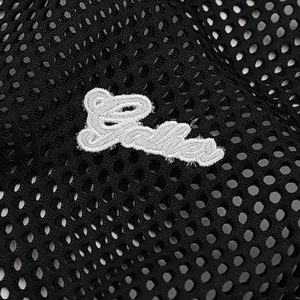 Concert Outfit Hollow Sports Mesh Embroidered Letters Vest