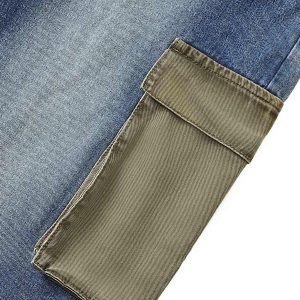 Concert Outfit Homemade Large Pocket Cargo Jeans