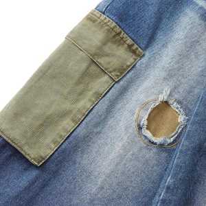 Concert Outfit Homemade Large Pocket Cargo Jeans